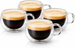 4 Xícaras de Vidro Dupla Parede 150ml: isolamento térmico, borossilicato e design elegante para café, chá e presente sofisticado. - Imagem 9