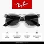 Óculos de Sol Ray-Ban Justin 0RB4165 852/88 Tam 55: estilo icônico, conforto e autenticidade para destacar seu visual. - Imagem 3
