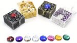 Caixa para contas de rosário em metal dourado, ideal para armazenar joias cristãs com segurança e elegância - Imagem 6
