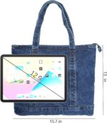 Sacola reutilizável YunZh de lona e jeans, resistente e prática para compras e viagens - Imagem 4