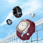 Pacote Maledan com 6 pulseiras de silicone respirável para Apple Watch, conforto e estilo para uso diário. - Imagem 3