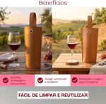 Porta Vinho Luxo Couro Sintético Premium Caramelo: elegante, seguro e ideal para presentear com sofisticação. - Imagem 3