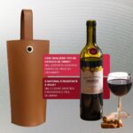 Porta Vinho Luxo Couro Sintético Premium Caramelo: elegante, seguro e ideal para presentear com sofisticação. - Imagem 4