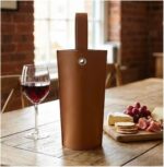 Porta Vinho Luxo Couro Sintético Premium Caramelo: elegante, seguro e ideal para presentear com sofisticação. - Imagem 6