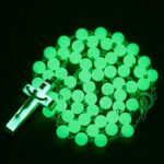 Colar católico luminoso com cruz: estilo retrô, 50 cm, ideal para uso diário, festas e presente. - Imagem 3