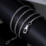 FLORA Corrente em aço inoxidável: resistente, hipoalergênica e ideal para uso diário com conforto e durabilidade. - Imagem 4