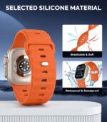 Pulseira MoKo de silicone para Apple Watch Ultra e Series 1-11, confortável, resistente ao suor e ideal para esportes. - Imagem 4