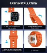 Pulseira MoKo de silicone para Apple Watch Ultra e Series 1-11, confortável, resistente ao suor e ideal para esportes. - Imagem 6