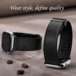 Pulseira Charlam magnética em couro e silicone para Apple Watch Ultra e séries 11 a 1, confortável e ajustável. - Imagem 4