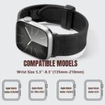 Pulseira Charlam magnética em couro e silicone para Apple Watch Ultra e séries 11 a 1, confortável e ajustável. - Imagem 5