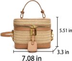 Bolsa transversal de palha feminina: estilo verão elegante, leve e prática para férias e passeios - Imagem 6