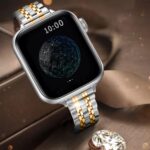 Pulseira QUNDAXI de aço inox para Apple Watch, fina e elegante, luxo feminino para uso diário - Imagem 4