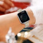 Pulseira QUNDAXI de aço inox para Apple Watch, fina e elegante, luxo feminino para uso diário - Imagem 5