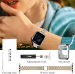 Pulseira QUNDAXI de aço inox para Apple Watch, fina e elegante, luxo feminino para uso diário - Imagem 6
