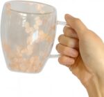 Caneca de Vidro Floral 350ml: resistente, elegante e ideal para café e chá. - Imagem 4