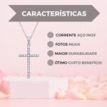 Colar feminino com pingente de cruz em aço inox: resistente, elegante e ideal para compor looks com estilo. - Imagem 4