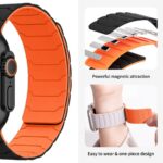 Pulseira de silicone magnética para Apple Watch: ajuste seguro, conforto diário e compatibilidade universal para séries 11 a 3 e SE. - Imagem 3