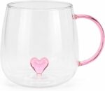 Kit Xícara Coração Amore 430ml resistente e durável, ideal para presentear com charme e elegância. - Imagem 6