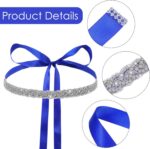 Cinto de casamento azul com strass, elegante e ajustável para vestido de noiva, saias e vestidos￼ - Imagem 3