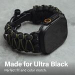 KORDIZ Survivor Pro: pulseira Paracord premium para Apple Watch, com manilha ajustável em aço inoxidável e alta segurança. - Imagem 4