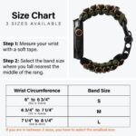 KORDIZ Survivor Pro: pulseira Paracord premium para Apple Watch, com manilha ajustável em aço inoxidável e alta segurança. - Imagem 6