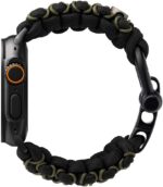 KORDIZ Survivor Pro: pulseira Paracord premium para Apple Watch, com manilha ajustável em aço inoxidável e alta segurança. - Imagem 8