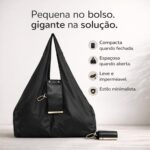 Bolsa Tote Chaveiro Dobrável Premium: compacta, leve, impermeável e espaçosa para compras, viagem e uso diário. - Imagem 4