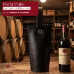 Porta Vinho Luxo em Couro Sintético Premium: elegância e segurança para presentear ou transportar sua garrafa. - Imagem 2