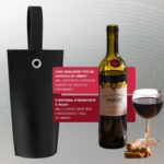 Porta Vinho Luxo em Couro Sintético Premium: elegância e segurança para presentear ou transportar sua garrafa. - Imagem 6