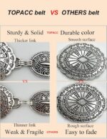 Cinto de corrente metal TOPACC feminino, estilo western para vestidos e jeans, com visual marcante e versátil. - Imagem 4