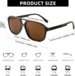 Óculos JIM HALO polarizado masculino vintage, ideal para dirigir com estilo e proteção. - Imagem 6