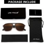 Óculos JIM HALO polarizado masculino vintage, ideal para dirigir com estilo e proteção. - Imagem 7