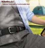 Cinto masculino trançado elástico 3,5 cm: conforto, ajuste perfeito e estilo casual para jeans, golfe e presente masculino. - Imagem 6