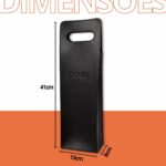 Porta Vinho em Couro Preto: embalagem elegante com alça, ideal para presente e transporte seguro de garrafas 750ml. - Imagem 5