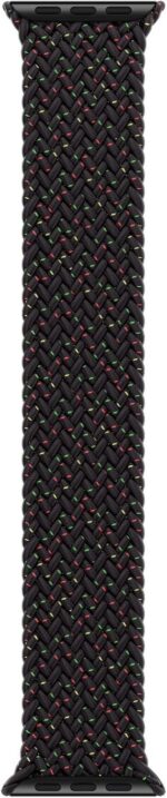 Pulseira loop solo trançada Black Unity para Apple Watch: ajuste elástico, estilo premium e conforto para séries 1 a 7 e Ultra. - Imagem 3