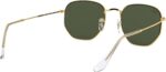 Óculos de Sol Ray-Ban Hexagonal 0RB3548: estilo unissex com lentes verdes e armação dourada, ideal para comprar online. - Imagem 8