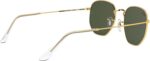 Óculos de Sol Ray-Ban Hexagonal 0RB3548: estilo unissex com lentes verdes e armação dourada, ideal para comprar online. - Imagem 9