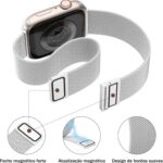 Pulseira Magnética HAOZHI para Apple Watch: ajuste seguro, metal premium e compatibilidade com Ultra, SE e Series 1 a 11 - Imagem 3