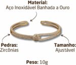 Pulseira Woman’s Grace ajustável com zircônias, elegância e brilho para todas as ocasiões - Imagem 3