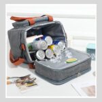 Bolsa Térmica Grande Premium Azul com 2 compartimentos: ideal para marmita, lanche e organização no dia a dia. - Imagem 6