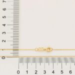 Corrente Unissex Rommanel 50 cm banhada a ouro 18k com cadeado batido, elegante e ideal para uso diário. - Imagem 3