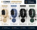 Kit 4 Pulseiras Nylon Elástico para Apple Watch: conforto, ajuste preciso e cores premium para o dia a dia. - Imagem 6