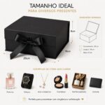Caixa de Presente Premium Rígida Magnética com Laço de Cetim: embalagem luxuosa, reutilizável e elegante para presentes sofisticados. - Imagem 4