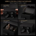 Caixa de Presente Premium Rígida Magnética com Laço de Cetim: embalagem luxuosa, reutilizável e elegante para presentes sofisticados. - Imagem 5