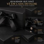 Caixa de Presente Premium Rígida Magnética com Laço de Cetim: embalagem luxuosa, reutilizável e elegante para presentes sofisticados. - Imagem 8