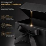 Caixa de Presente Premium Rígida Magnética com Laço de Cetim: embalagem luxuosa, reutilizável e elegante para presentes sofisticados. - Imagem 9