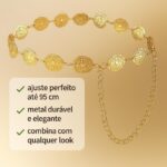 Cinto Feminino Western Boho Ajustável com Margaridas, estilo elegante para vestidos e looks festival - Imagem 3