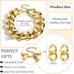 Colar feminino dourado com corrente punk: gargantilha delicada e moderna para compor looks estilosos. - Imagem 4