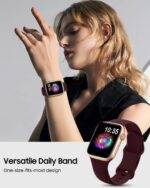 TreasureMax Sport Band: pulseira de silicone macio para Apple Watch, confortável, resistente e fácil de instalar. - Imagem 4