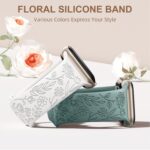 DaQin 4 pulseiras floral para Apple Watch: estilo, conforto e compatibilidade com Series 1-8, SE e Ultra - Imagem 3